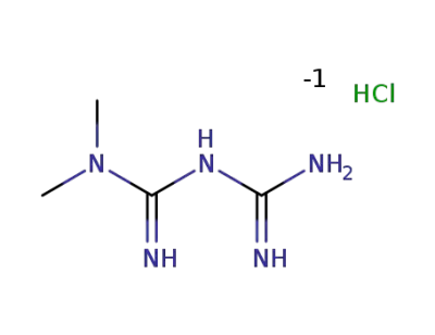 N,N-dimethylimidodicarbonimidic diamide hydrochloride